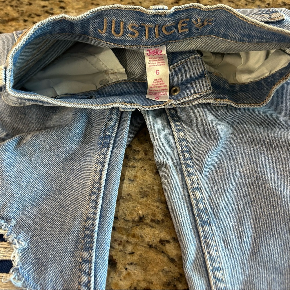 Justice Light Blue Girls Jeans